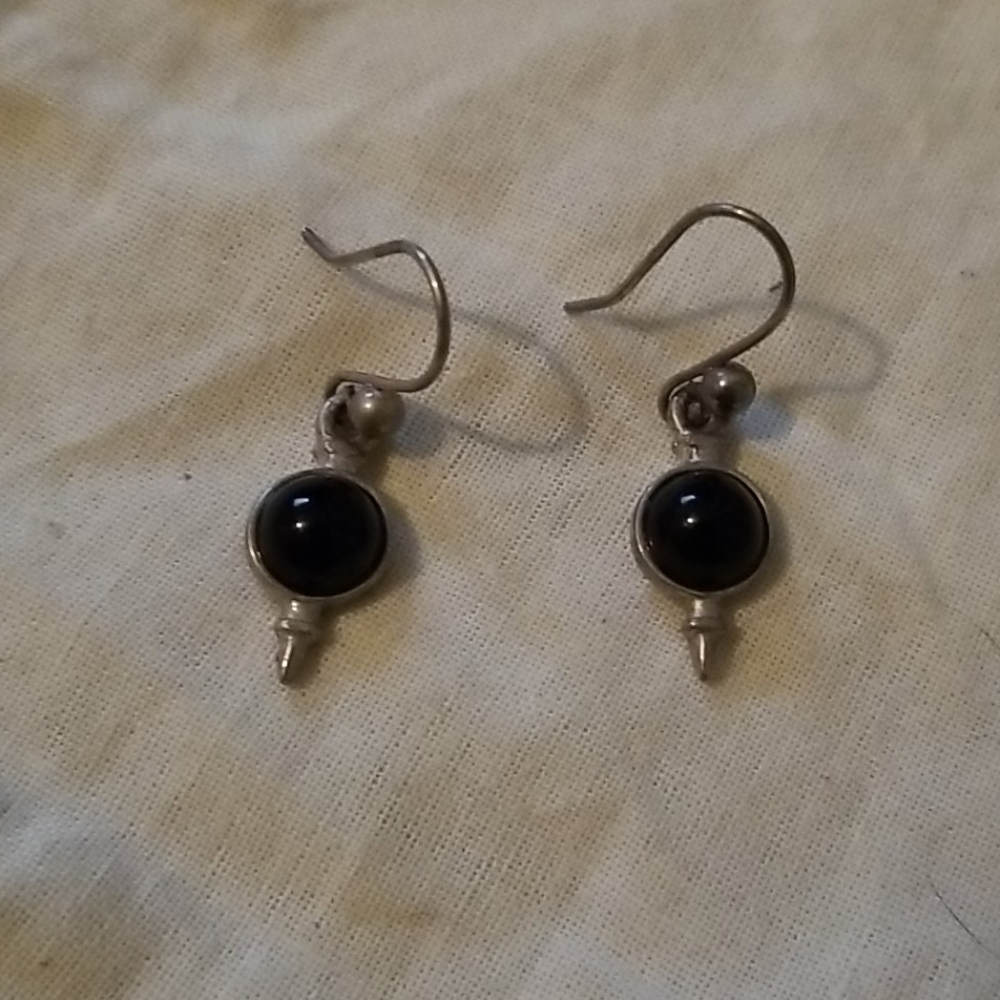 Black and silver earrings